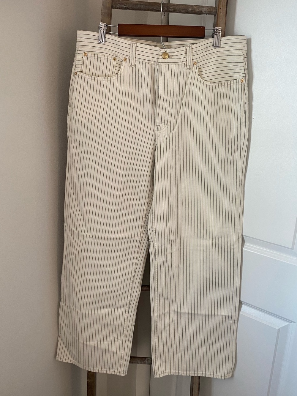 NWT - Madewell - Low-Slung Baggy Jeans - Striped - Size 30 - Picture 11 of 16